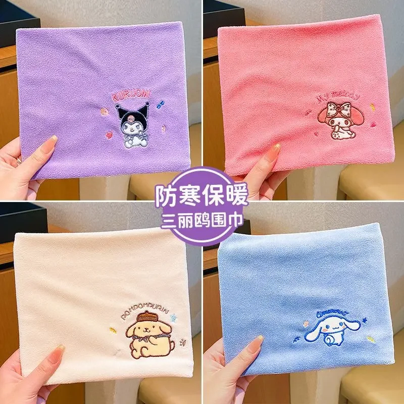 Cinnamoroll Anime Sanrio Ins Children Kuromi Warm Scarf Cute Cartoon My Melody Kawaii Neck Cover Windbreak Gifts for Kids