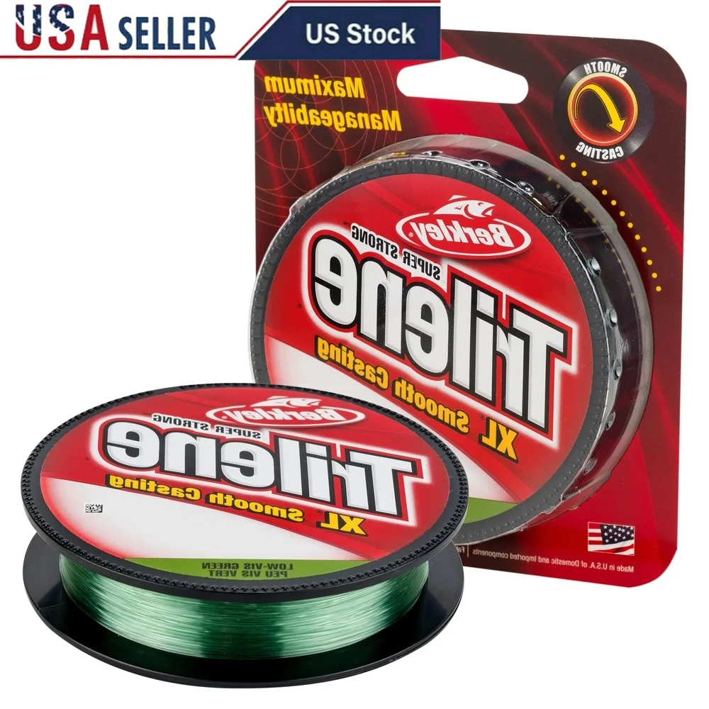 

Trilene XL Monofilament Fishing Line 12lb Test Low-Vis Green 300yd High Strength Smooth Casting Durable Fishing Gear