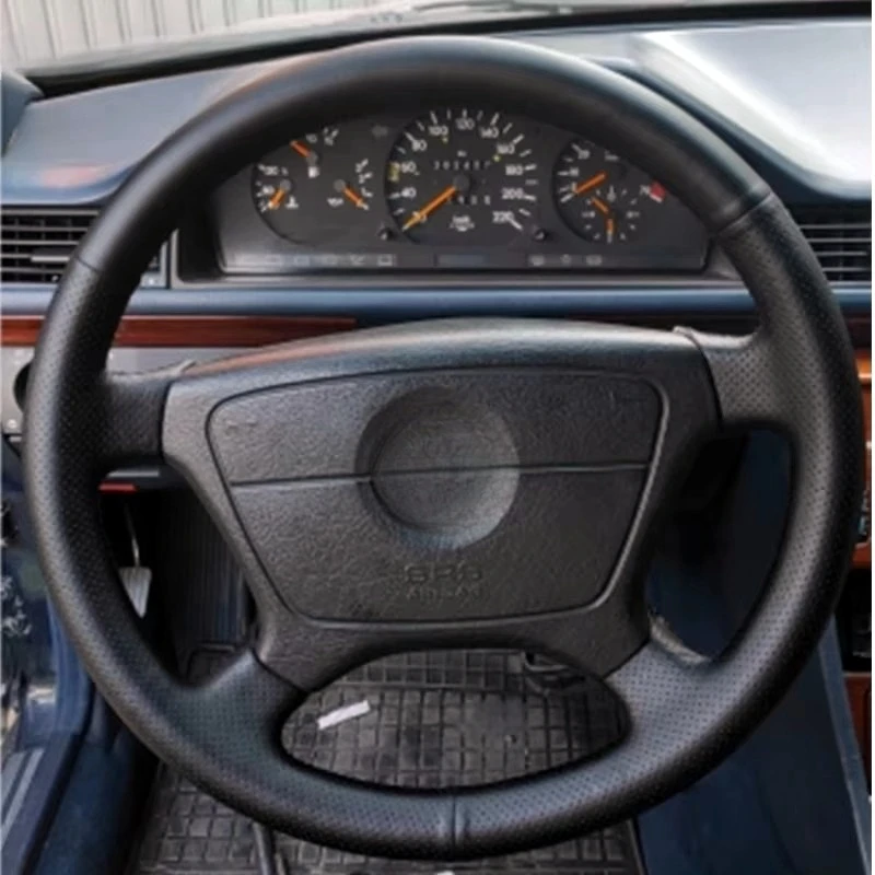 مثقب ستوكات الجلود تجديل غطاء عجلة القيادة سيارة لمرسيدس بنز C-Class W202 CL-Class C140 E-Class W210