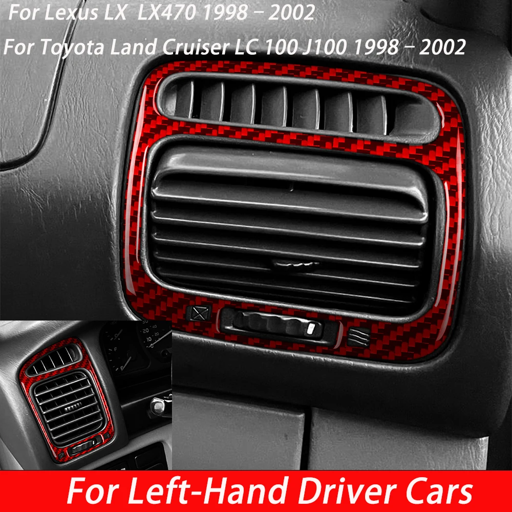 For Lexus LX LX470 1998–2002 For Toyota Land Cruiser LC 100 J100 1998–2002 Carbon Fiber Side Air Vents Car Interior Trim Sticker