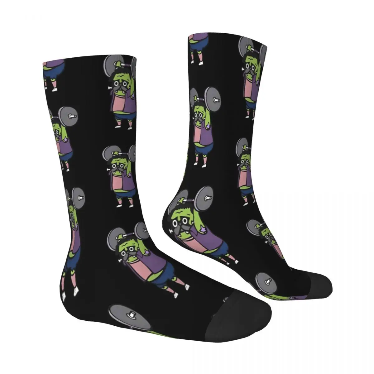 Weightlifting Pug Frank Pug Weightlifting Socks Male Mens Women Summer Stockings Harajuku