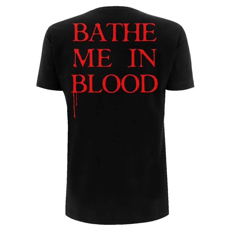 Cradle of Filth Crown of Thorns Bathe Me in Blood Print Cotton T-Shirt Black Metal Streetwear Unisex Crew Neck Short Sleeve Tee