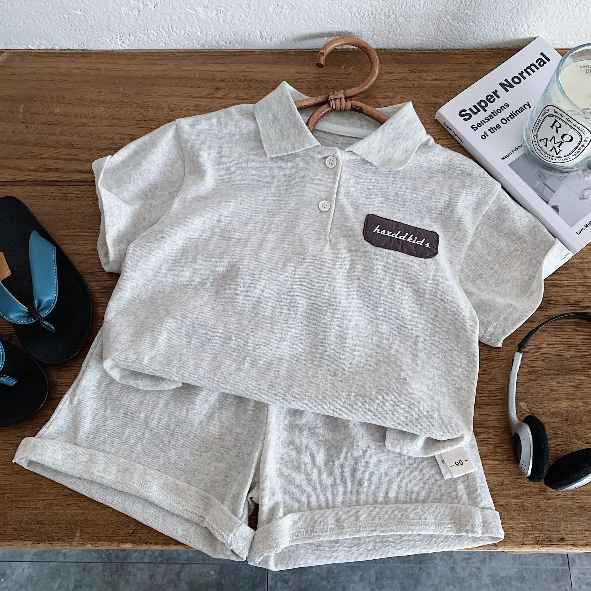 夏の赤ちゃん女の子男の子綿無地半袖-tシャツトップ-ショートパンツパンツセット子供-2-個トラックスーツ子供毎日カジュアル衣装-1-10yr
