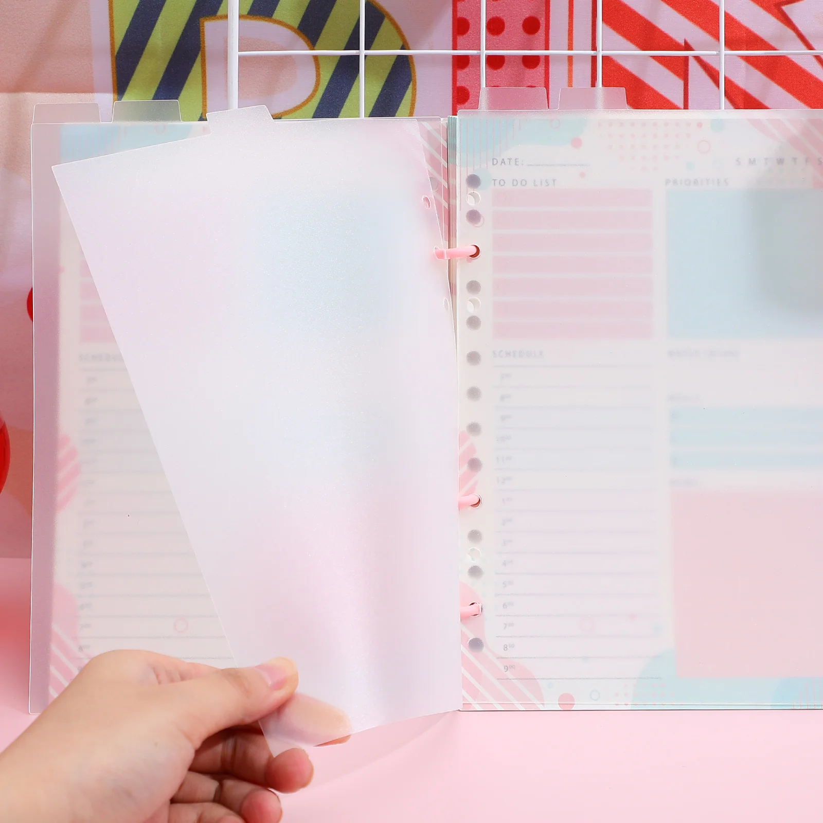 A5 pvc fichário divisores caderno divisor abas abas duras para diário relatório divisor página fornecimento notebook acessório