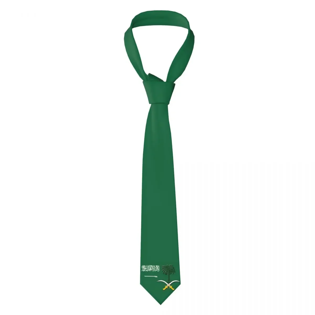 Mens Tie Classic Neckties Flag Of Saudi Arabia Narrow Collar Slim Casual Tie Accessories Gift