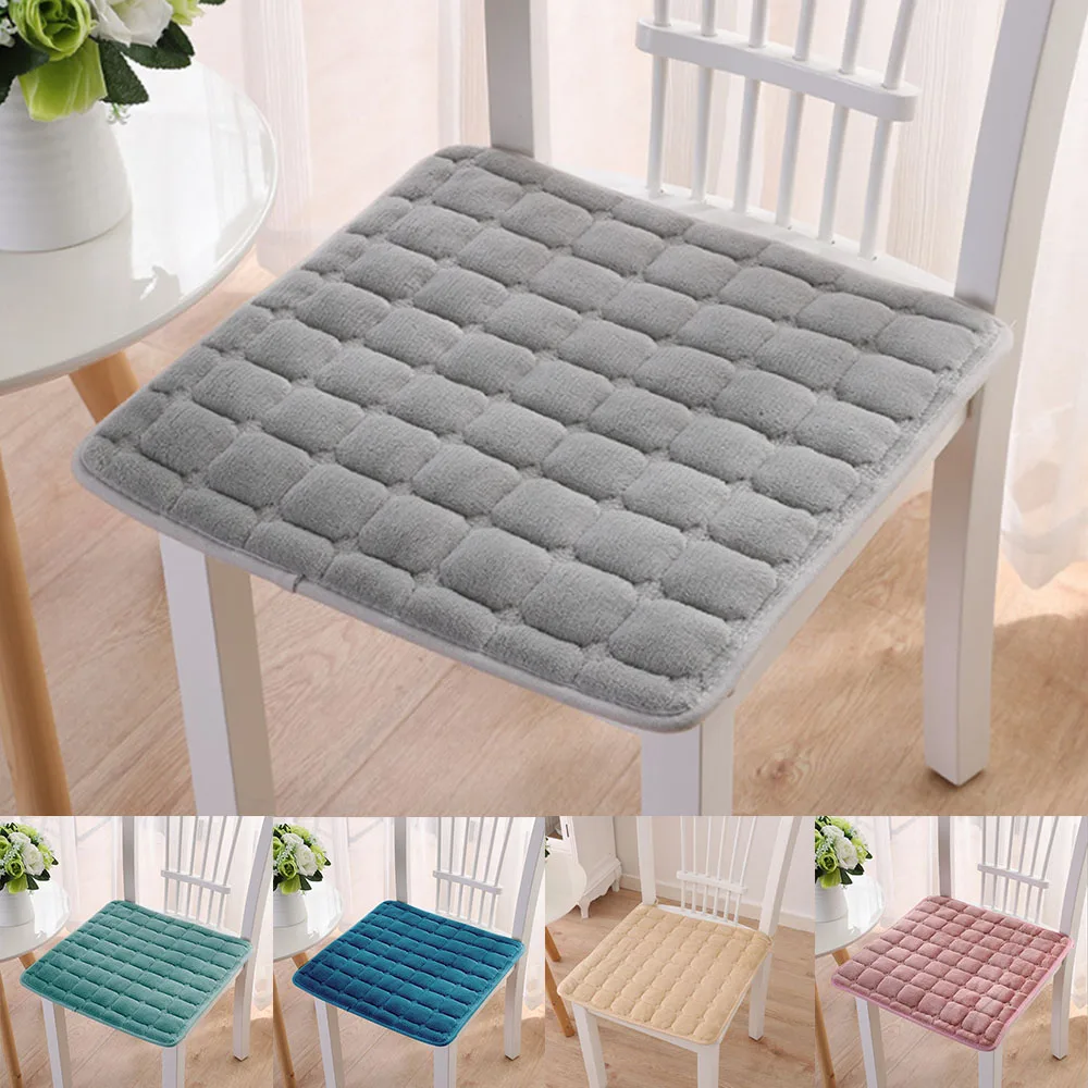 Plush Seat Cushion Chairs Seat Pad Seat Cover Non-Slip Thickened Chair Cushion Office Home Soft Garden Multicolor Chair Pad