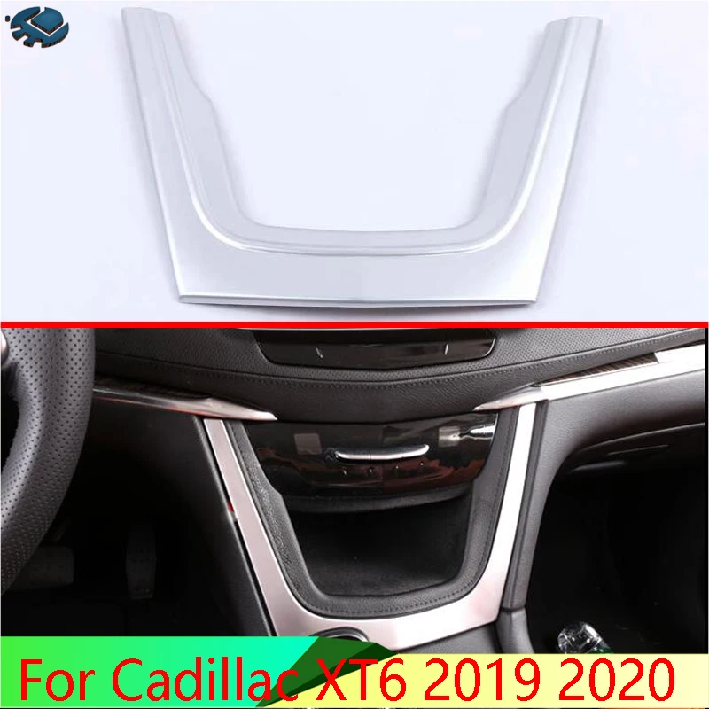 

Для Cadillac XT6 2019 2020 автомобильные аксессуары ABS хромированная центральная консоль внутренняя приборная панель вокруг отделки