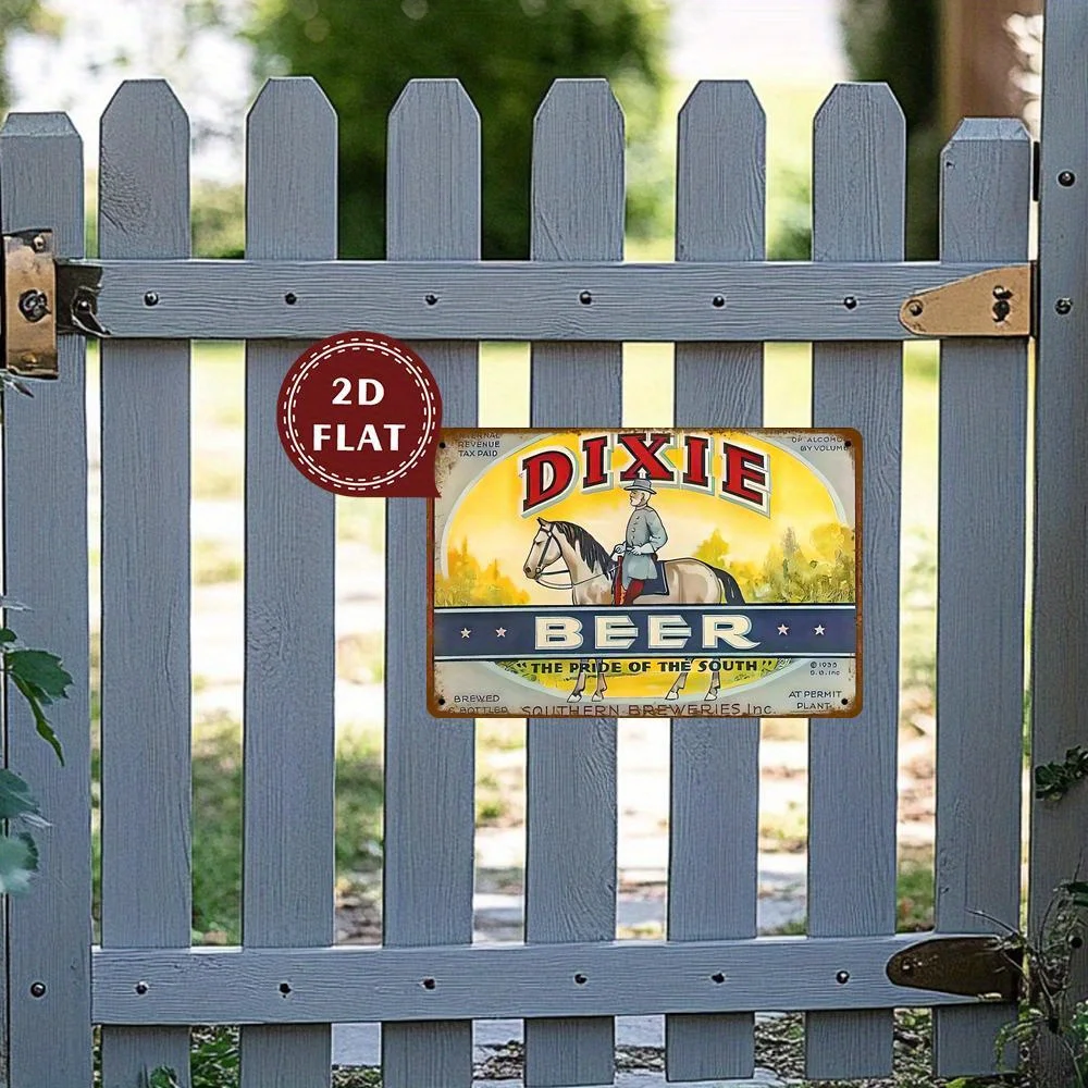 Vintage Dixie Beer Metal Sign - Waterproof,Dustproof, Rustic Wall Decor for Family Room, Wedding, Birthday, Holiday, Graduation