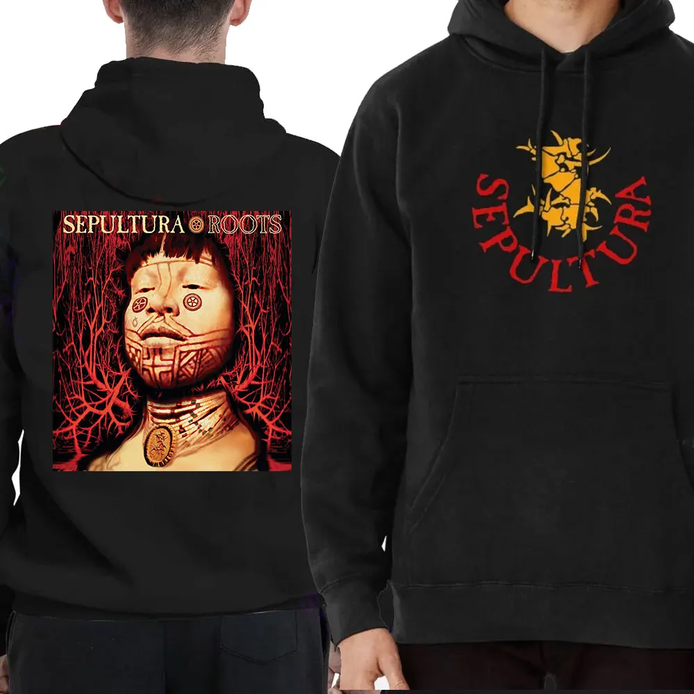 New in Sepultura Logo Hoodie Men Sweater Sepultura Roots Band Music Derrick Green Women Teenage Oversized Pullover Men Clothing