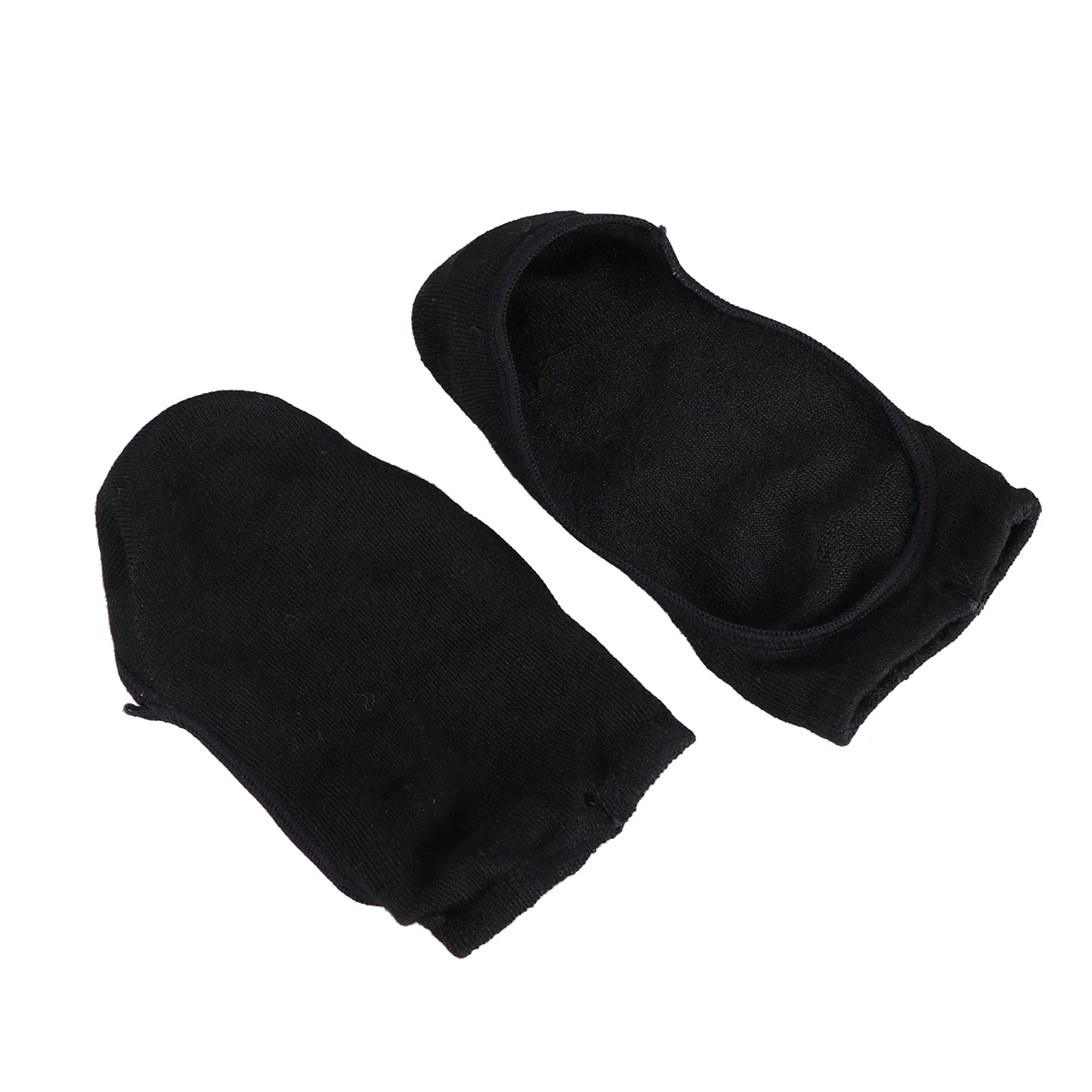 

3 Pairs Toeless Non-slip Invisible Socks Black for Women Silicone Miss Anti Liner