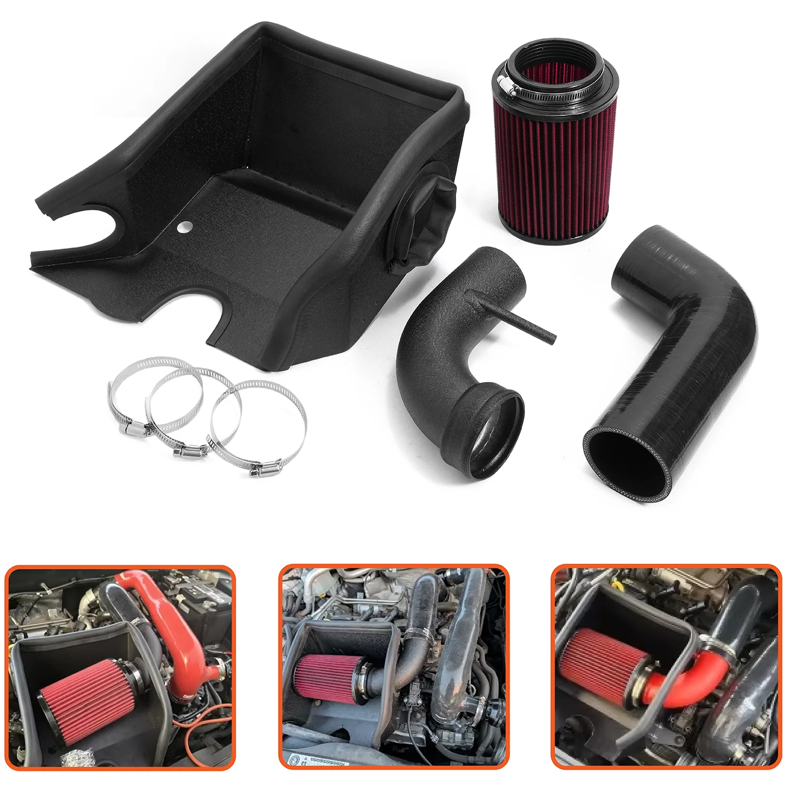 

For Golf MK7 TSI TFSI EA211 Aluminum Air Intake Induction Pipe Heat Shield Filter Performance Tuning Car Parts