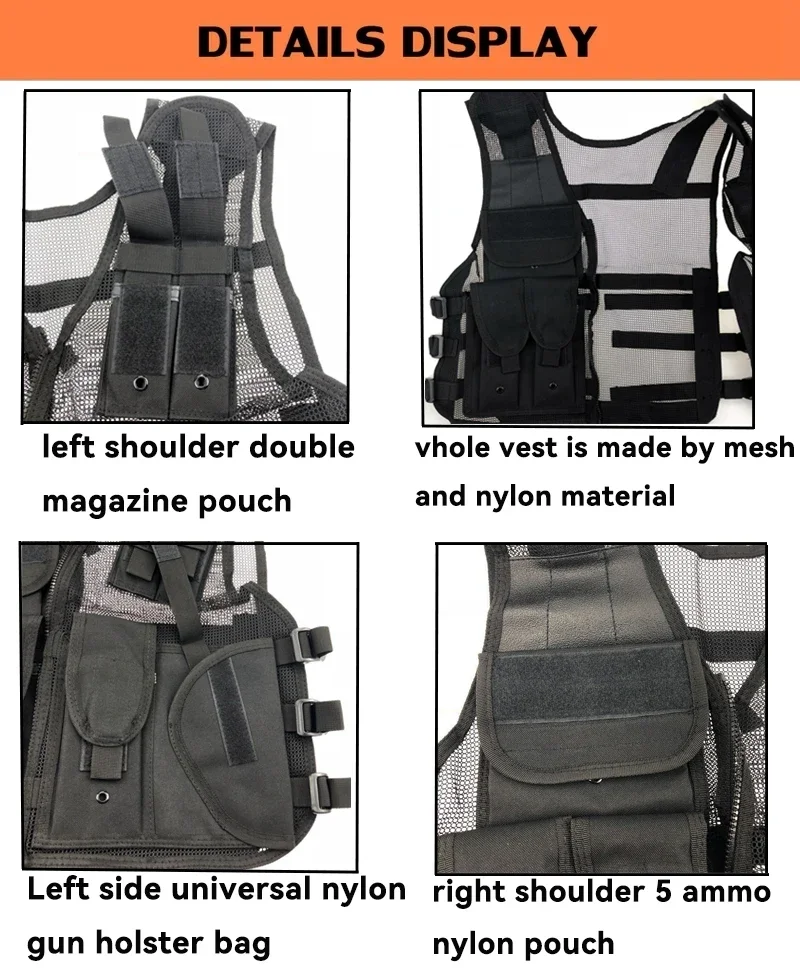 Tactical Vest for Men with Superior Air Ventilation - Perfect for Concealed Carry, Nerf Enthusiasts & Outdoor Adventures
