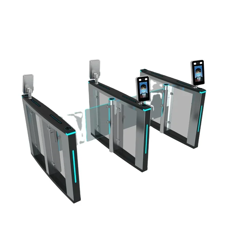 Hot Sale SEWO Office Usage Turnstile Gate Facial Recognition Swing Barrier RFID Card Access Control System for Apartment