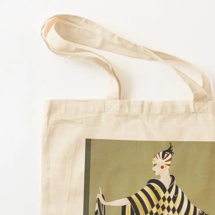 LADY OF THE CHESS Art Deco Beauty Fashion Tote Bag Women's beach bags custom fabric bag tote bag women