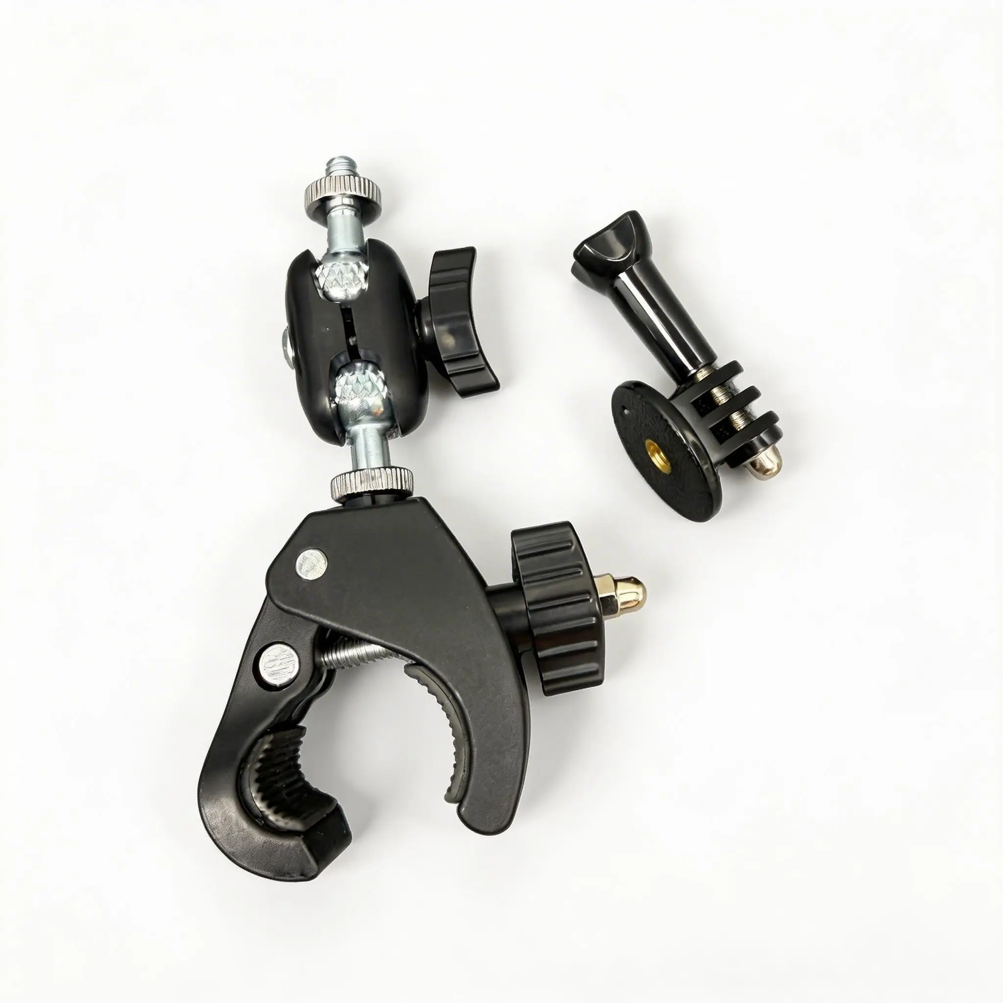 Super Clamp Action Camera Mount with Double Ball Head Magic 