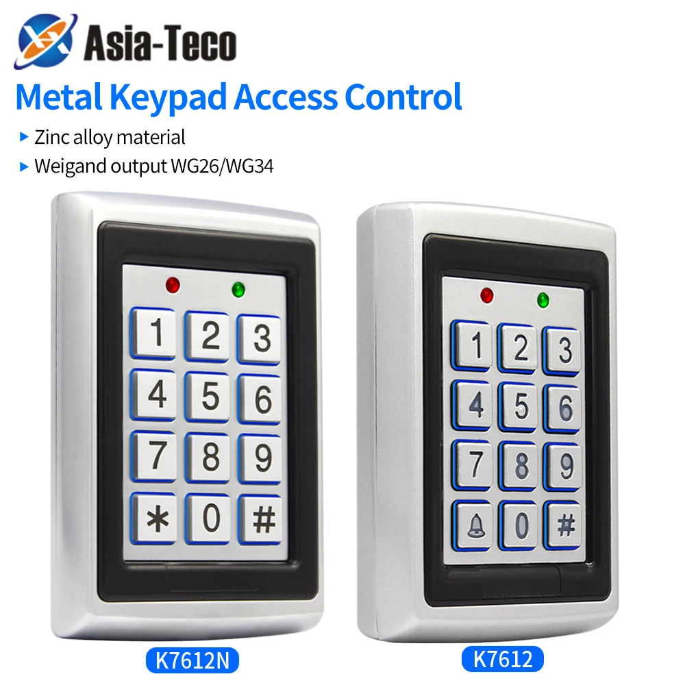 

125khz RFID Door Access Control System Keypad Metal Case Card Reader With Cover 1000 / 2000 Users For Home Warehouse Garage Gate