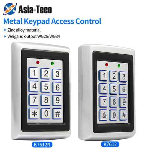 125khz RFID Door Access Control System Keypad Metal Case Card Reader With Cover 1000 / 2000 Users For Home Warehouse Garage Gate