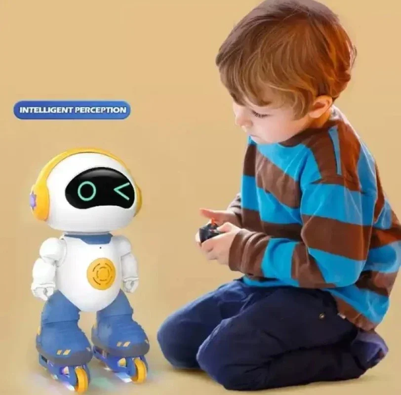 Remote-Controlled Robot Charging Toy Early Education Puzzle Girl Can Dance High-Tech Boy Lights Children Gift