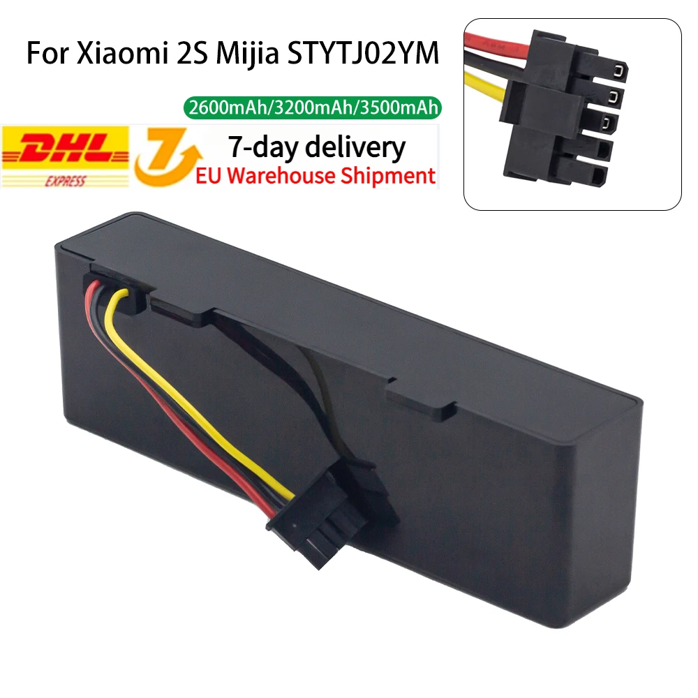 

Rechargeable Battery For Xiaomi 2S Mijia STYTJ02YM 14.4V 3200mah Sweeping Mopping Robot And For Haier JX37 Vacuum Cleaner