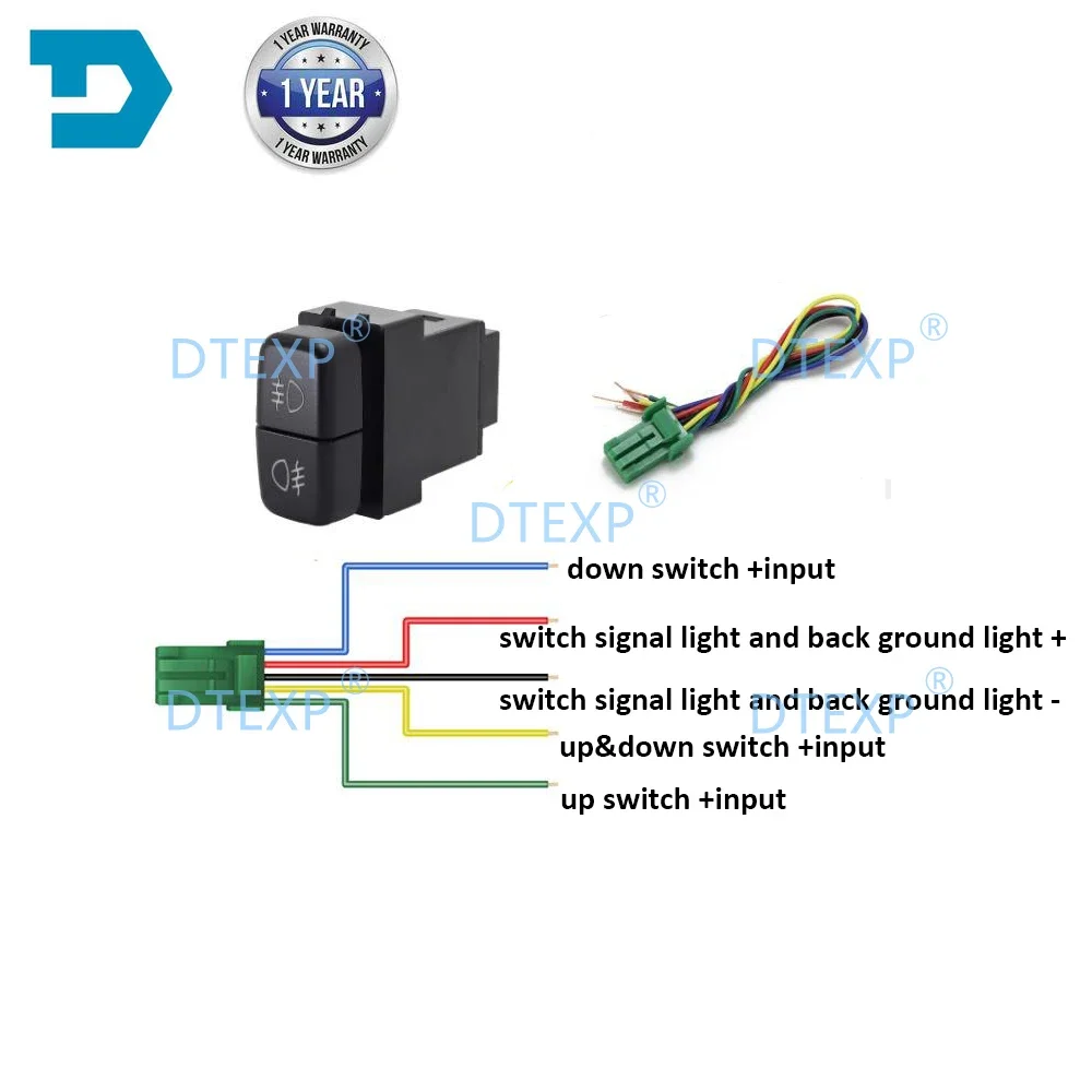 1 or 2 Button Fog Lamp Switch for Pajero Light Button for Montero for Lancer Outlander Asx Rvr 2 Buttons Change Socket