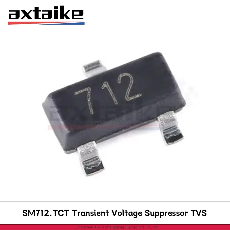 

50PCS SM712.TCT SM712 712 SOT23 PSM712-LF-T7 PSM712 SMD TVS Diode Transient Voltage Suppressor Transistor