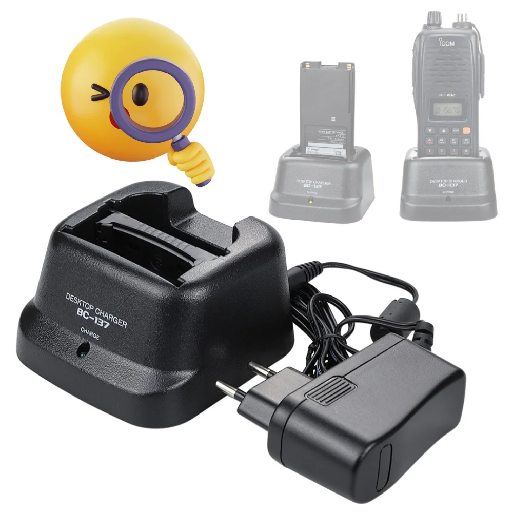

BC-137 BC-144N Charger for ICOM IC-F11 IC-F21 IC-A6 IC-A24 IC-F3GT IC-F40GT IC-V8 IC-V82 IC-F22 BP-209N BP-210N BP-211N BP-222N