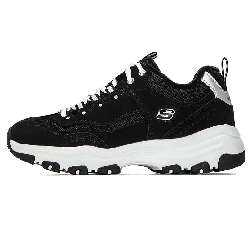 Skechers Skechers women's shoes panda shoes platform sneakers lightweight casual shoes