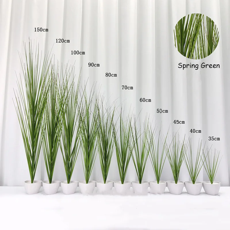 59in Artificial Plants Onion Grass Greenery Faux Fake Shrubs Fake Tall Grass Artificial Grass Plant for Home Outdoor Shop Decor