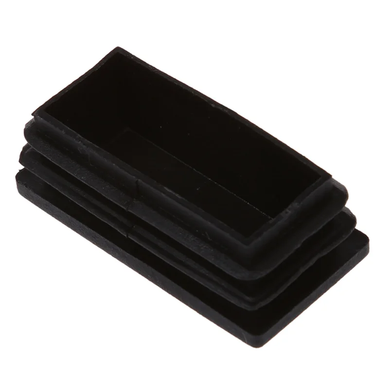 

ABWP-Plastic Rectangle Tube Inserts End Blanking Cap 25X50mm 60 Pcs Black