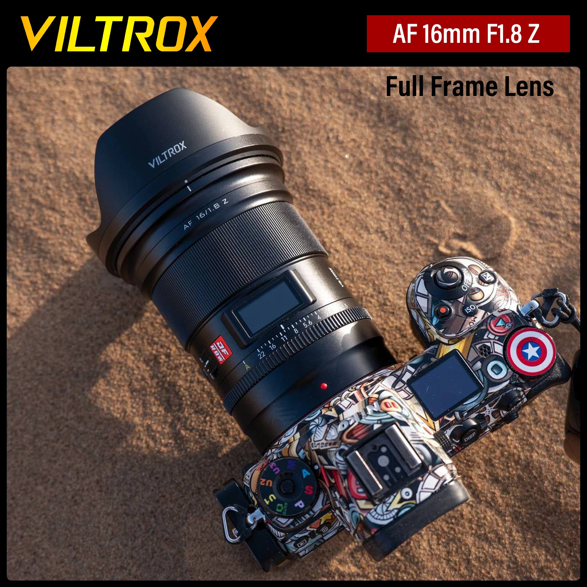 VILTROX 16mm F1.8 For Sony E Nikon Z Camera Lens Full Frame Large Aperture Ultra Wide Angle Auto Focus Lens With Screen Z6 Z8