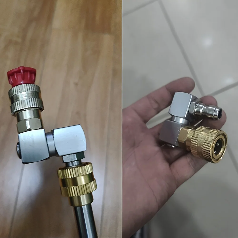 360 ° Rotierende Hochdruckreiniger-Pistolenstrahldüse, 1/4 Zoll Schnellanschluss-Adapter für die Autoreinigung – auslaufsicher, wassersparend – Detail 7