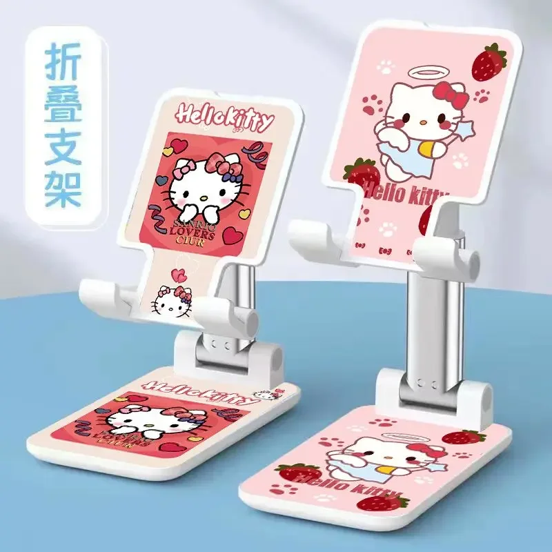 New Hello Kitty anime cute kawaii style rotatable telescopic folding multifunctional convenient desktop mobile phone holder