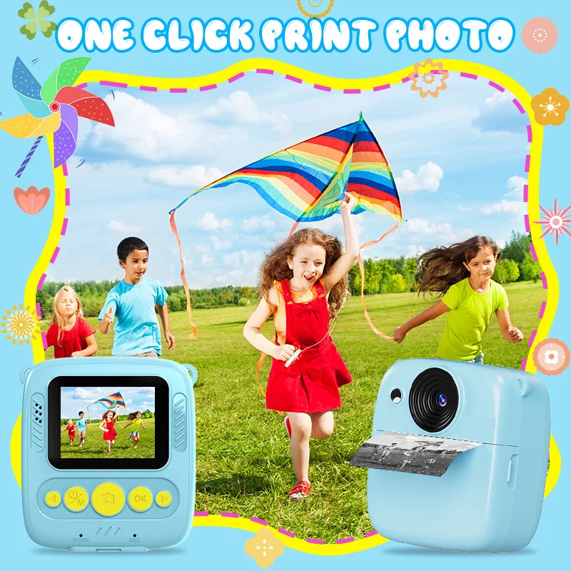 HS GoodsSHOP DIY Natychmiastowa cyfrowa kamera wideo dla dzieci Prezent urodzinowy i świąteczny dla fotografii dziecięcej