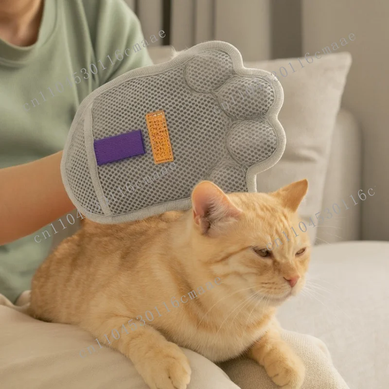 Pet cat hair processor electrostatic removal gloves collect cute cat claws  removal brush dog  removal