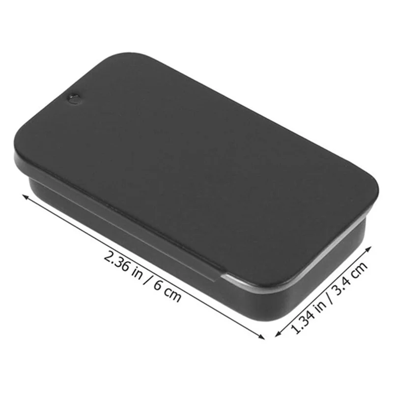 ABHU 20PCS มินิกล่องโลหะ Rotatetop คอนเทนเนอร์กล่องสี่เหลี่ยมผืนผ้าสําหรับลูกอมเครื่องประดับหัตถกรรมเม็ด 60X34X10 มม.(สีขาว)