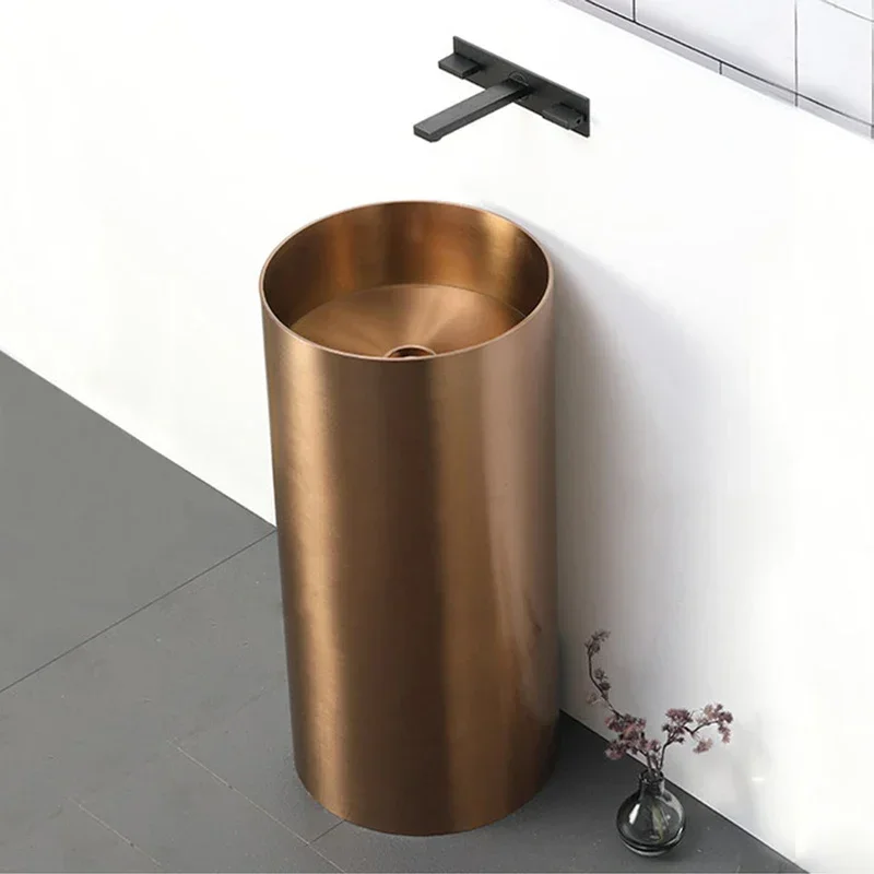 

Washroom stand single lever basin mixer freestanding outdoor wash basin sinks round pedestal basin for hotel