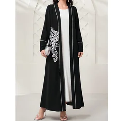 Muzułmański islamski nadruk Femme Abaya Ramadan Demure Otwarte Kimono Abaya 2024 Dubaj Turcja Odzież Dla Kobiet Casual Caftan Vestidos