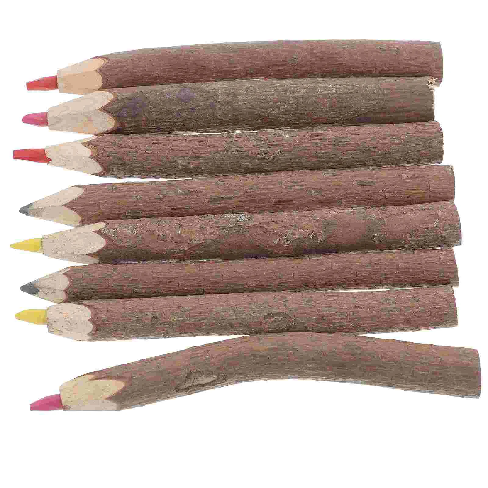 8 Pcs Colored Pencils Marker Lamp Bulb Diffuser Lampshade Soldering Mats Bulk Twig Bark Tree Branch Wood