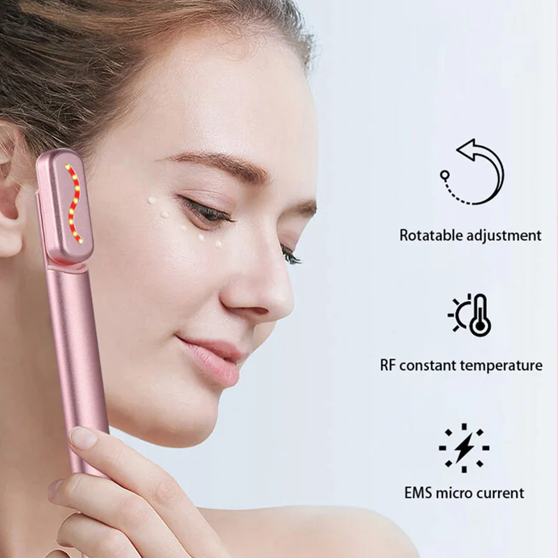 عصا العلاج بالضوء الأحمر المحمولة جهاز الوجه مكركرنت شد الجلد مخفض الذقن المزدوج المضادة للتجاعيد LED مدلك الفوتون #5
