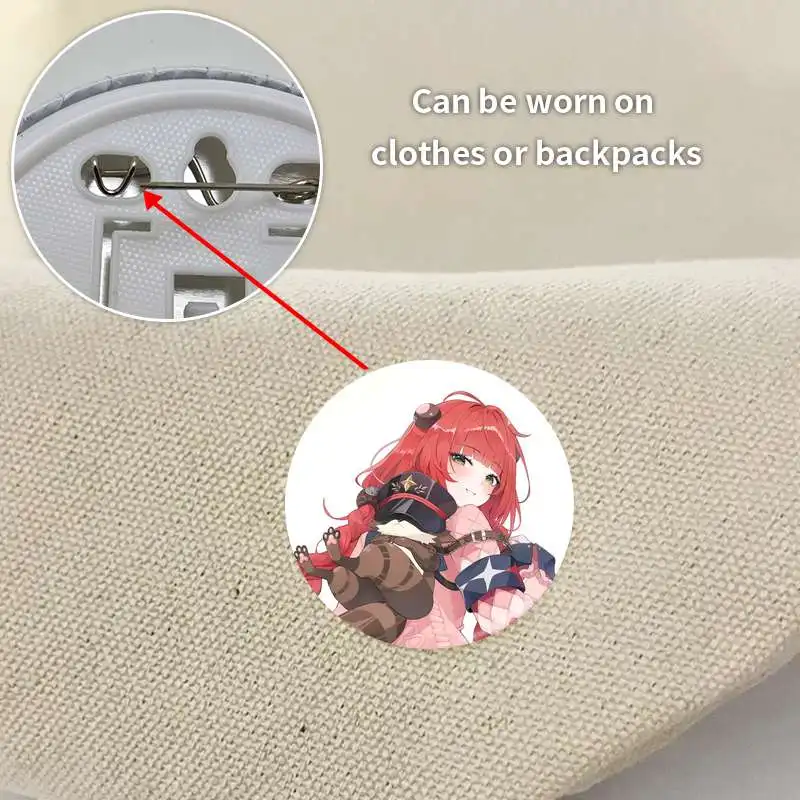Ukinami Yuzuha Zenless Zone Zero Game Anime Character Soft Button Badge Brooch anchor Peripherals Pin TinplateCute Clothes Lover