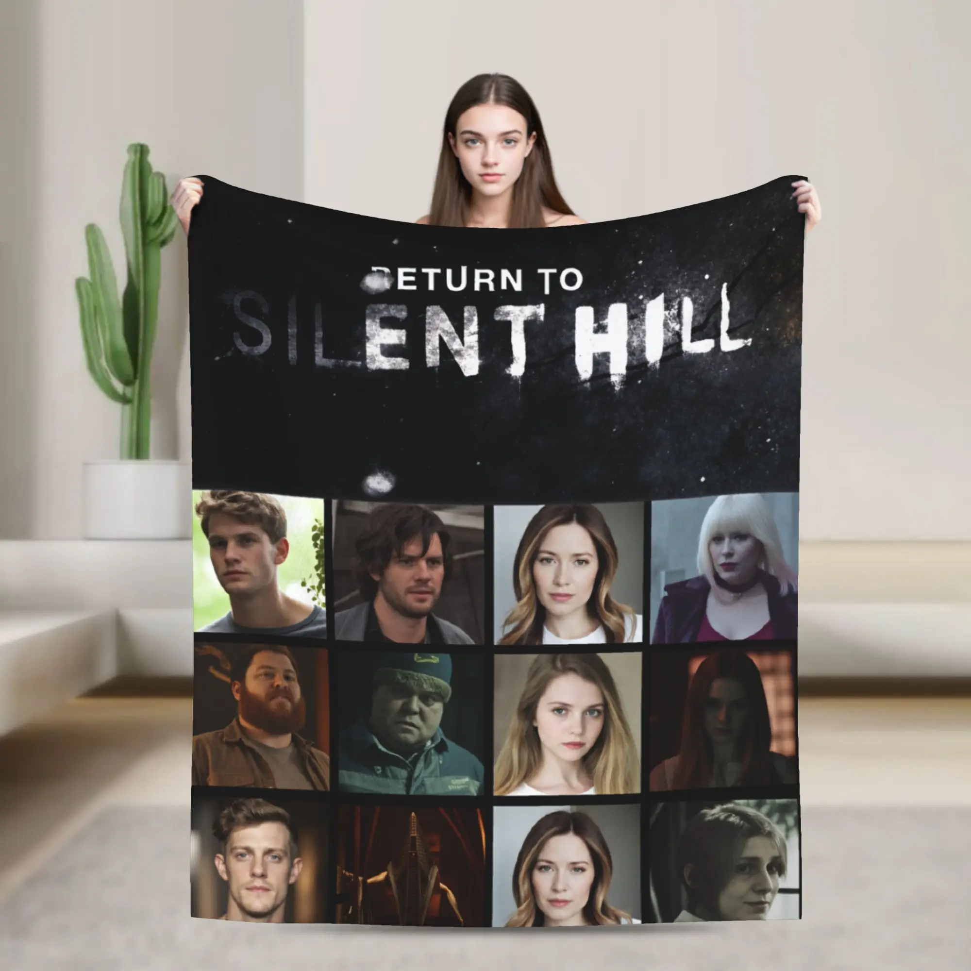 Return to Silent Hill Movie 2026 Flannel Blankets  Warm Throw Blanket for Couch Bed Picnic Street Trend Bedspread Sofa Bed Cover