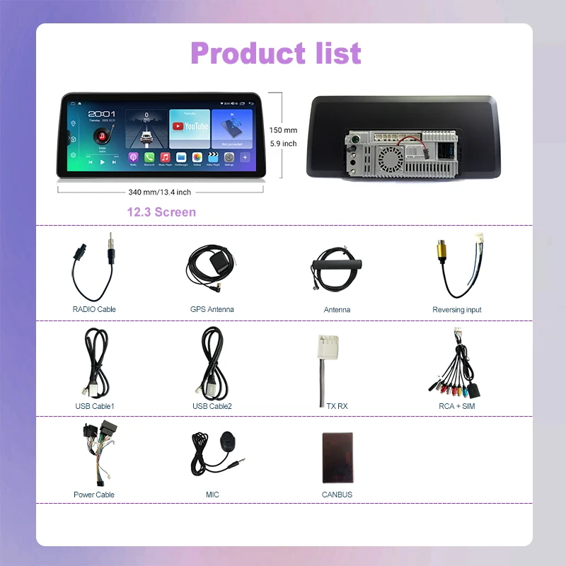 12.3 بوصة Carplay شاشة أندرويد لكيا بوريغو موهافي 2008-2012 راديو السيارة ستيريو مشغل وسائط متعددة لتحديد المواقع والملاحة 4G رئيس وحدة