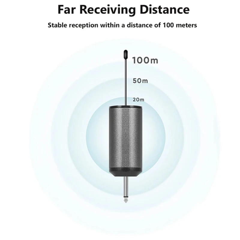 หูฟังไร้สายแบบพกพา UHF/ไมโครโฟน Lvalier พร้อมเครื่องส่งสัญญาณและตัวรับสัญญาณ Bodypack เอาต์พุต 1/4 นิ้ว 1 ถึง 1 ใช้งานง่าย