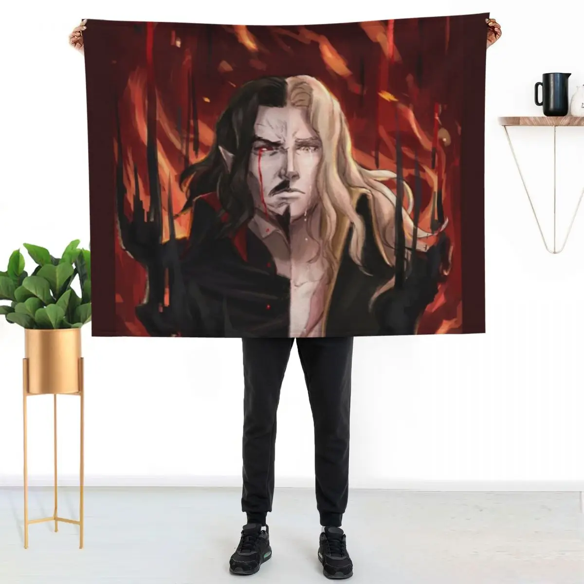 

Castlevania Throw Blanket Stylish Decor Blanket Gift for Friends Roommate