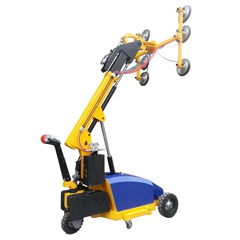 ow Price Small Lifting Equipment 800kg Electric Mobile Glazing Trolley Glass Loading Robot