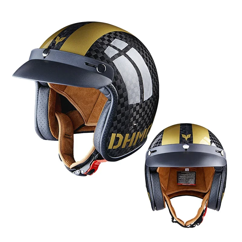 

New Arrival Fashionable Safe Motorcycle Helmet, Carbon Fiber Half Face Style, Hot Sale Motorbike Headgear.