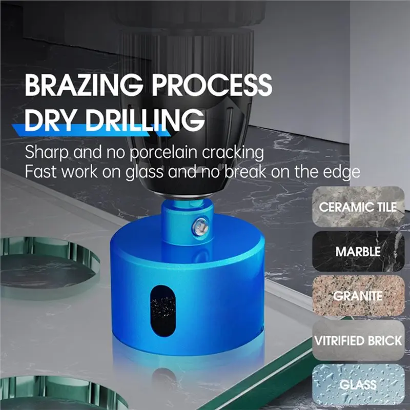 【Electronic-Accessories】Polished Stone Coated Drill Bits 8PCS Set 6-45Mm For Glass Marble Granite For Porcelain