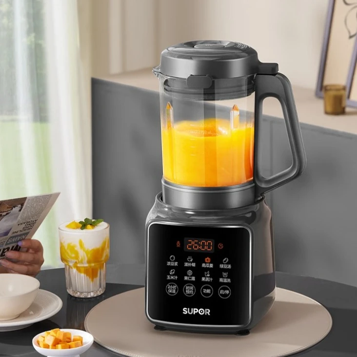 SUPOR 1.2L Small Multifunctional Home Blender with Timer, Quiet Operation, No Filtering, Suitable for 3-4 People, Soy Milk Maker