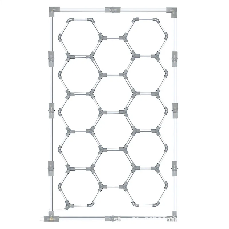 Honeycomb LED Garage Ceiling Light 6500K Hexagon Shop Work Lamp IP65 Waterproof for Car Wash Detailing Film Studio Workshop and