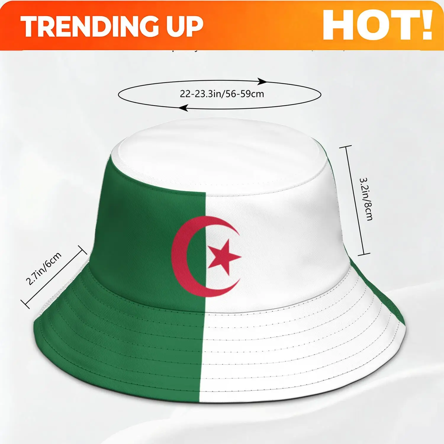 Algeria Free Custom Made Name Photo Dza Islam Bucket Cap Arabic Algerie Arab Print Text Logo DZ Casual Fisherman Hat